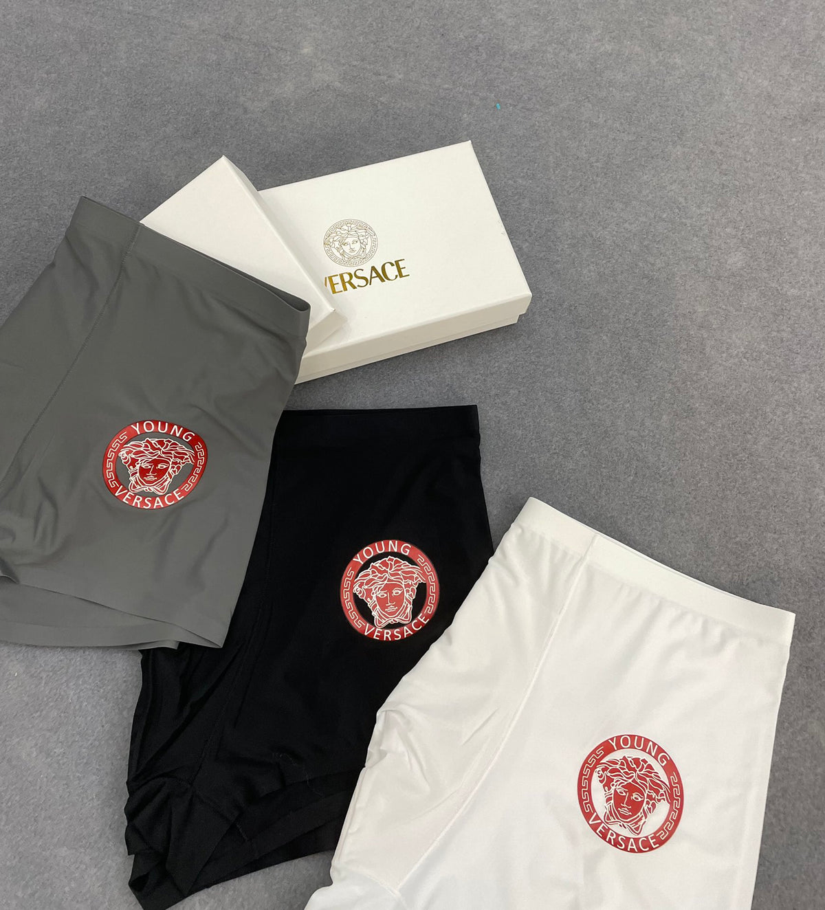 Versace Boxed Red White Black Face Motifs Boxer Briefs, image 5