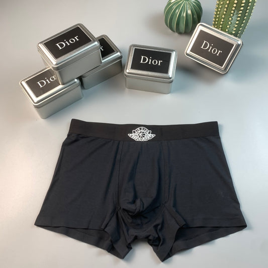 Dior Black Fine Waist Round Motif Boxer Briefs, image 1