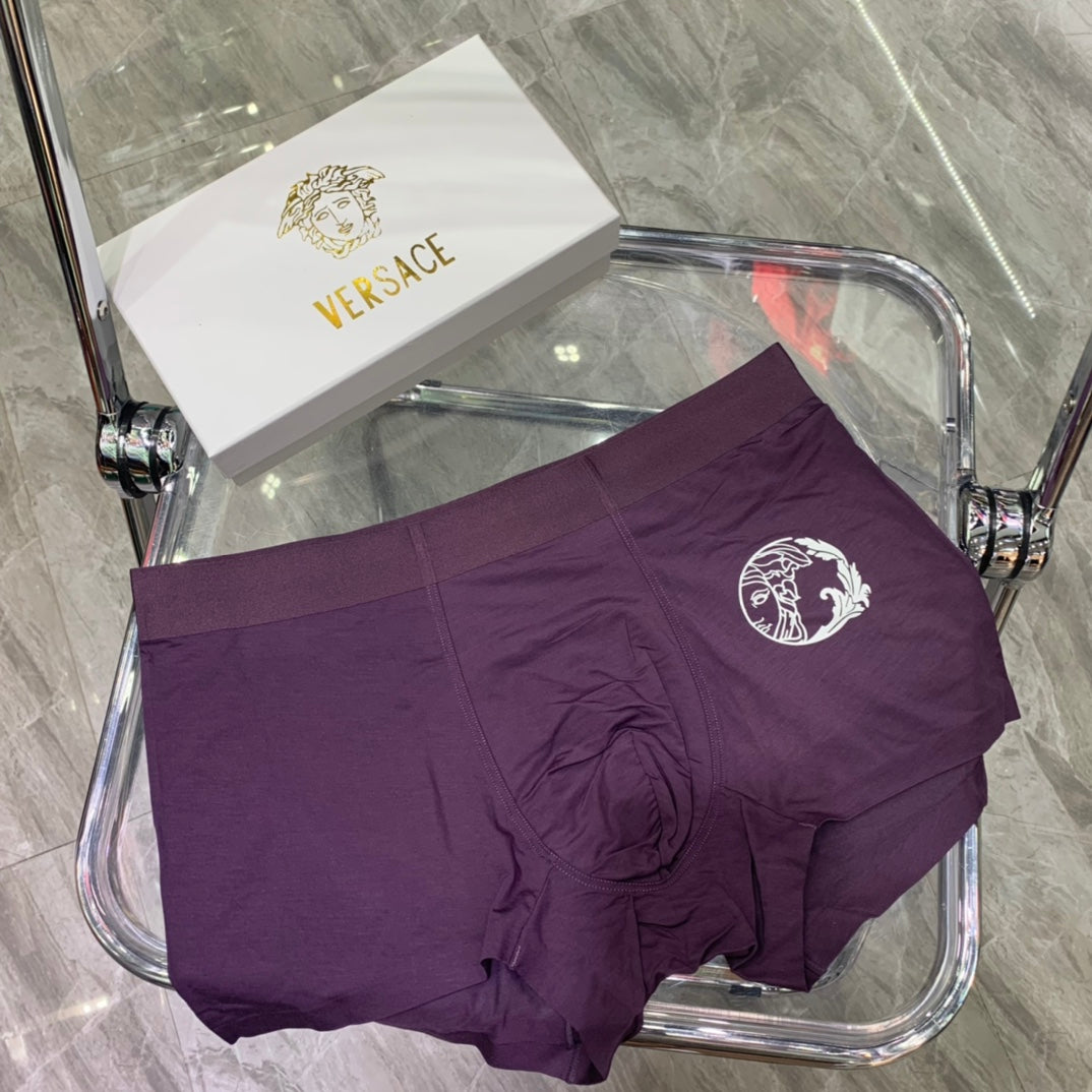 Versace Grey Small Round Dark Face Boxer Briefs, image 3