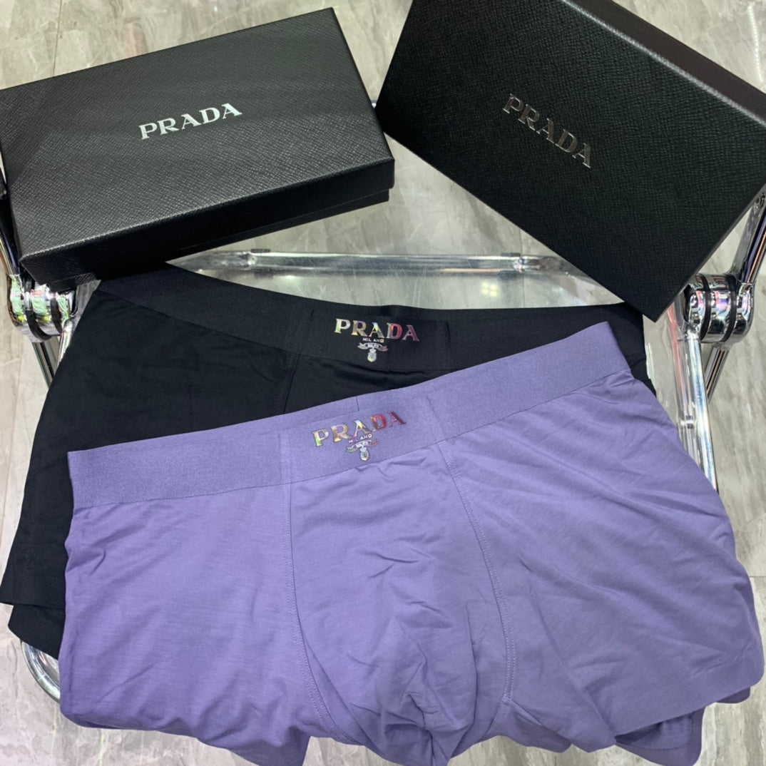 Prada Grey Small Tonal Waist Text Boxer Briefs, image 3