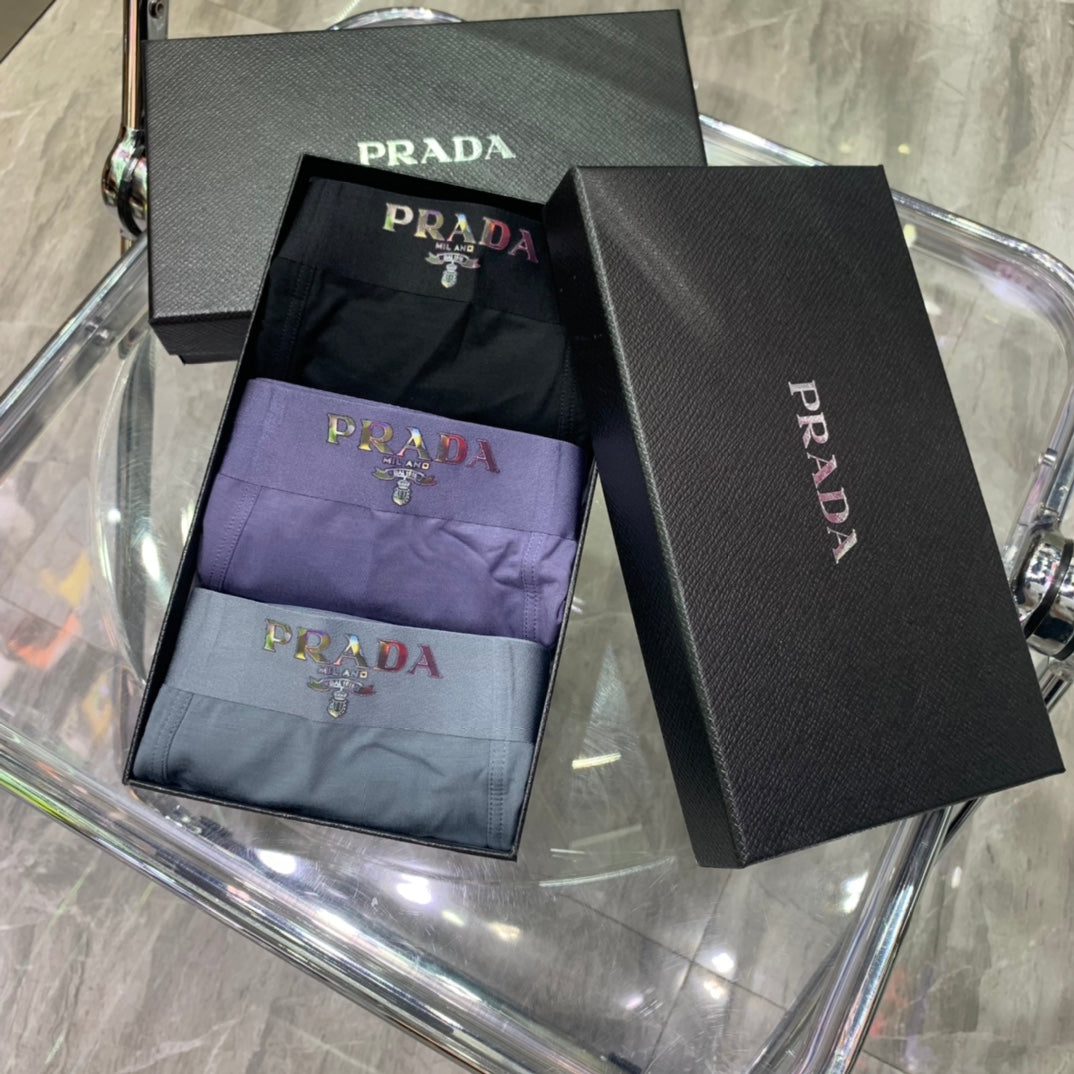 Prada Grey Small Tonal Waist Text Boxer Briefs, image 9
