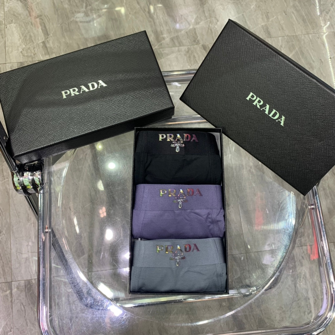 Prada Grey Small Tonal Waist Text Boxer Briefs, image 6