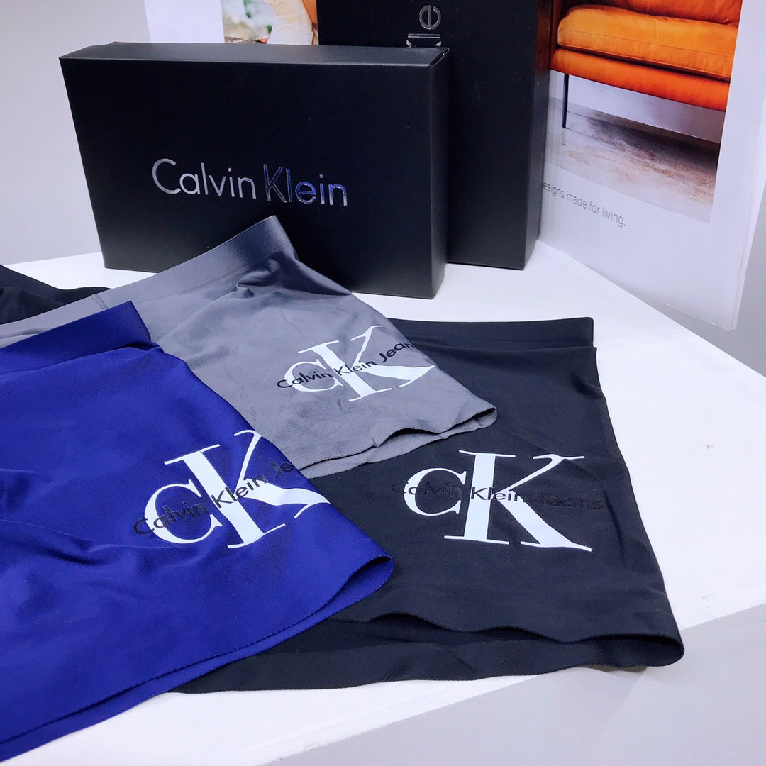 Calvin Klein Dark Blue Folded CK Letters Boxer Briefs, image 6