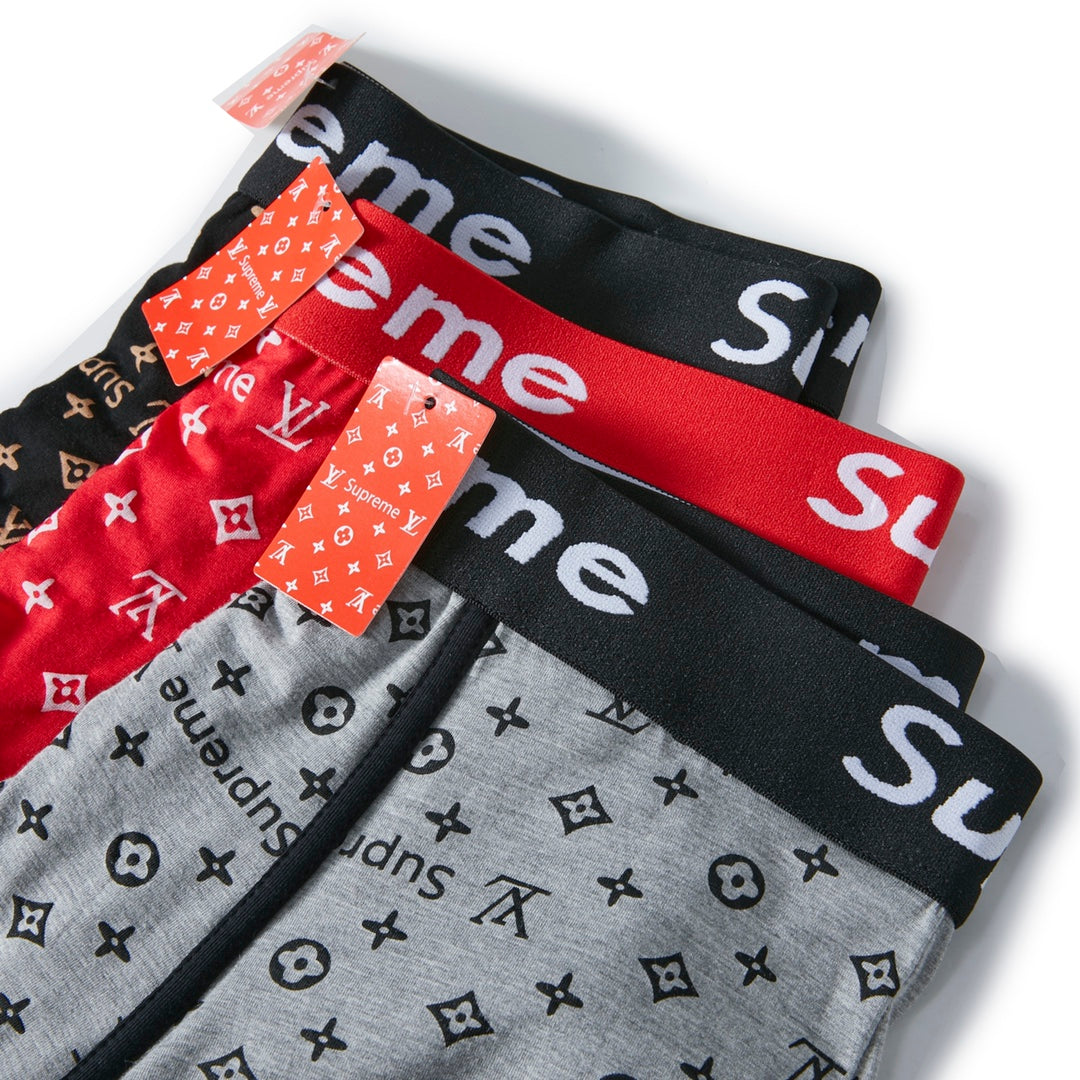 Supreme Boxed Red Black Pattern Boxer Briefs, image 6