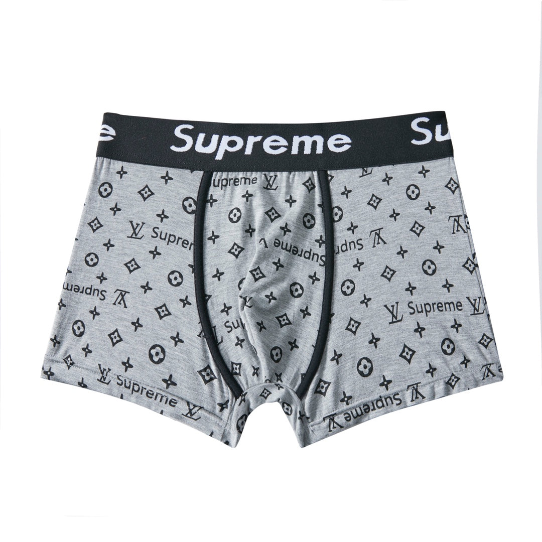 Supreme Boxed Red Black Pattern Boxer Briefs, image 4