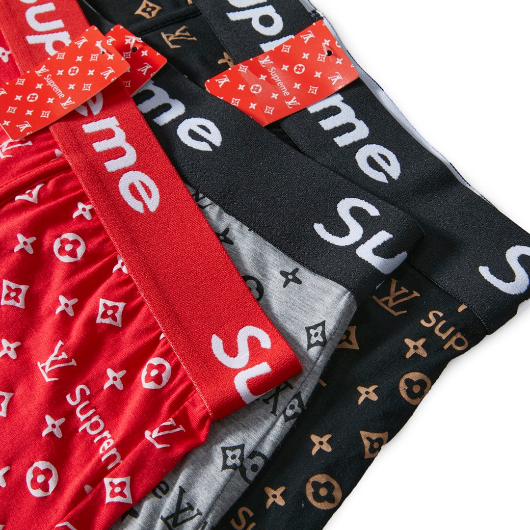 Supreme Boxed Red Black Pattern Boxer Briefs, image 7
