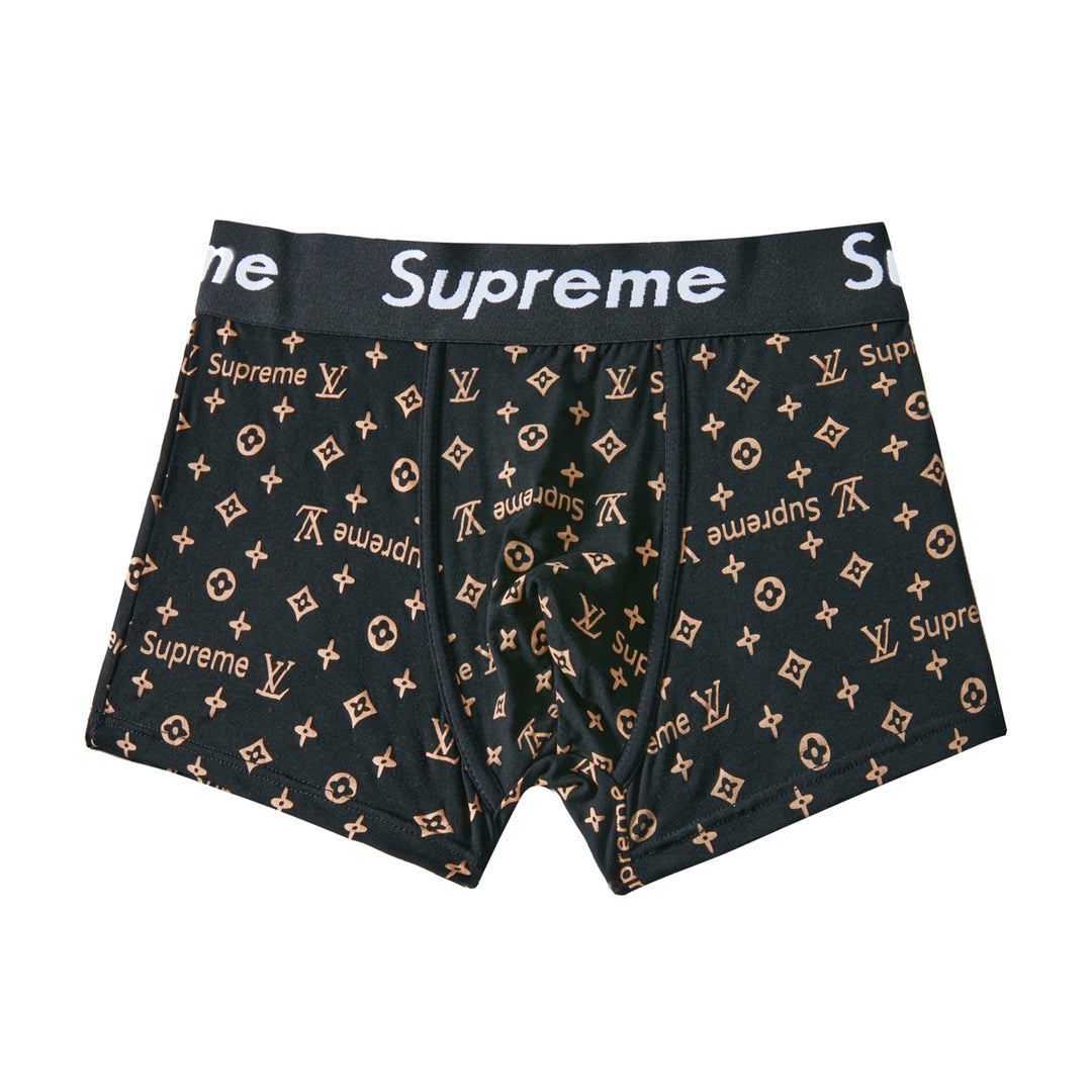 Supreme Boxed Red Black Pattern Boxer Briefs, image 3