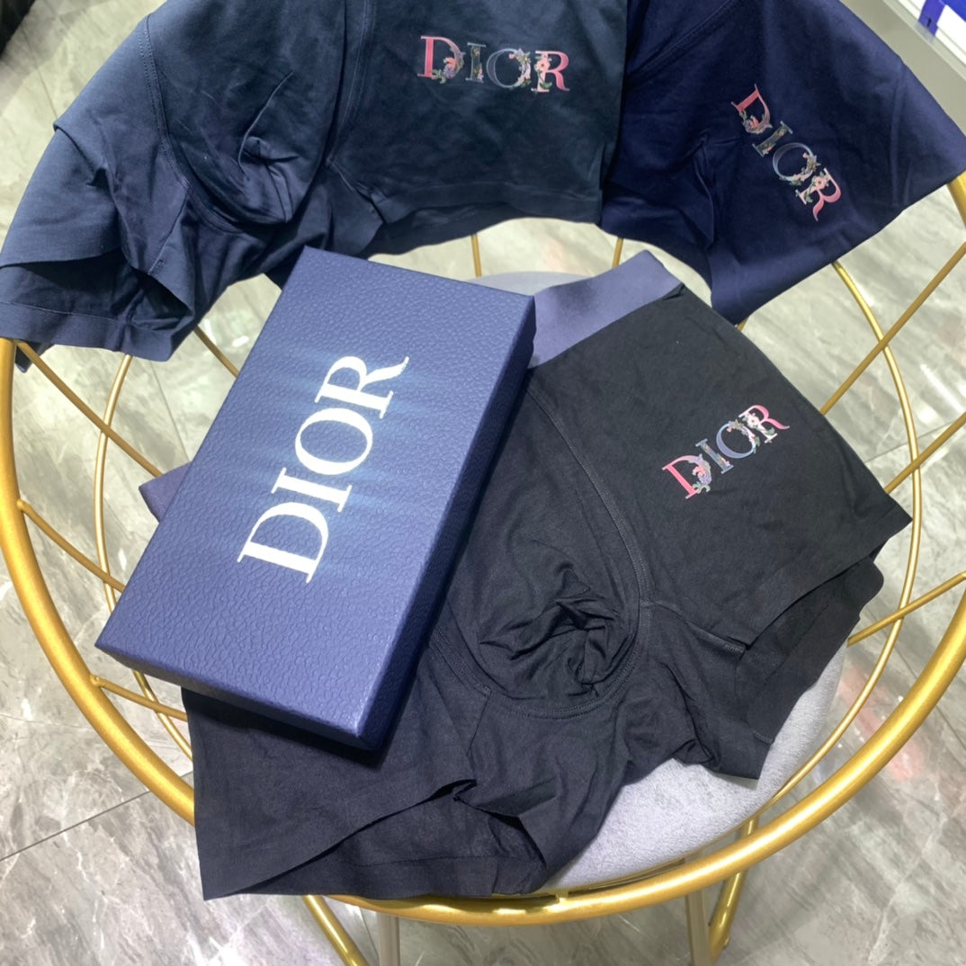 Dior Blue Broad Small Wordmark Waist Boxer Briefs, image 5