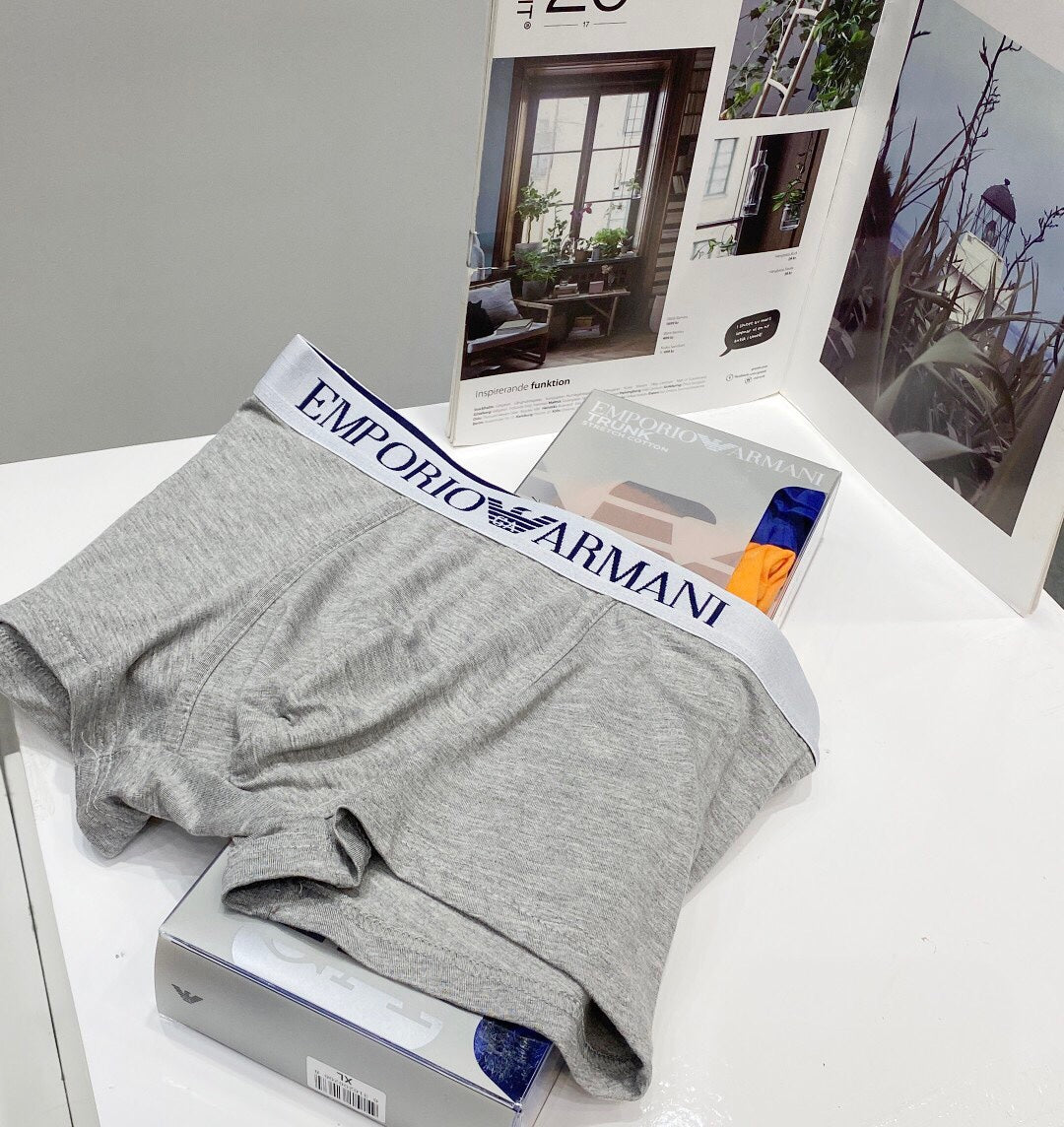 Emporio Armani Orange Blue Grey Hanging Trio Boxer Briefs, image 5