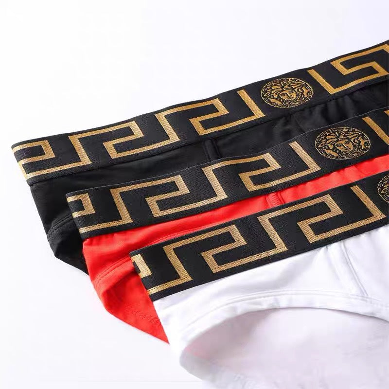 Versace Black Gold Greek Key Brief Women's Briefs, image 2