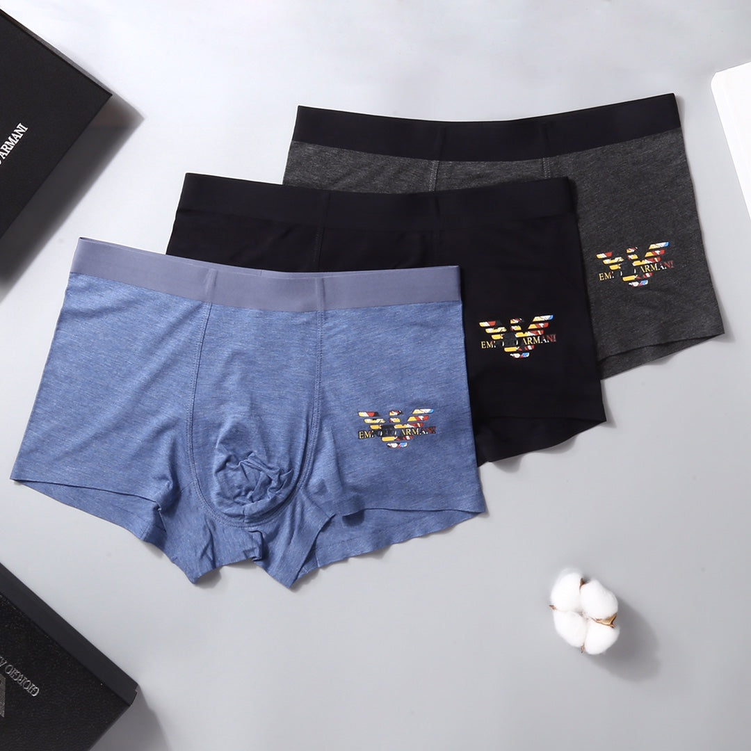 Emporio Armani Black Grey Blue Gold Wing Crew Socks, image 7