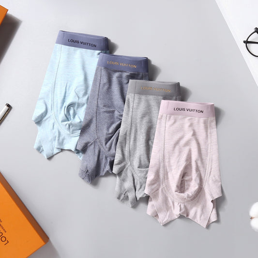 Louis Vuitton Pastel Grey Blue Pink Small Monogram Boxer Briefs, image 1