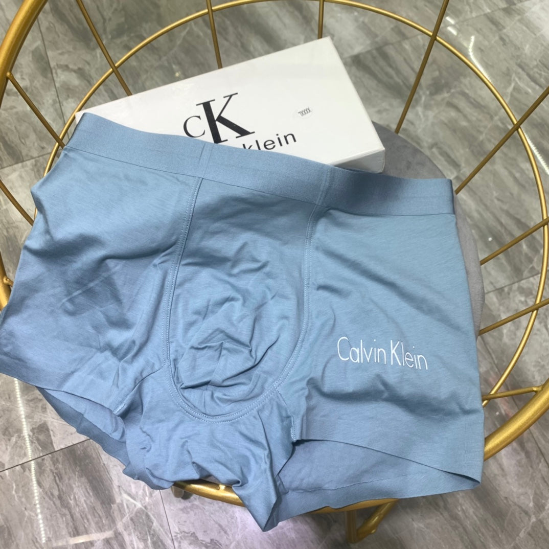 Calvin Klein Grey Marled Rounded Front Boxer Briefs, image 2
