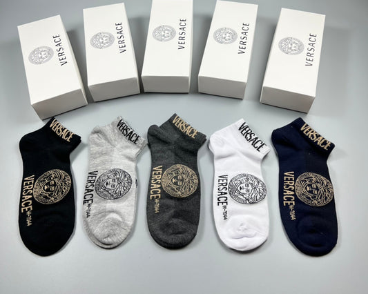 Versace Neutral Large Face Ankle Mix Ankle Socks, image 1