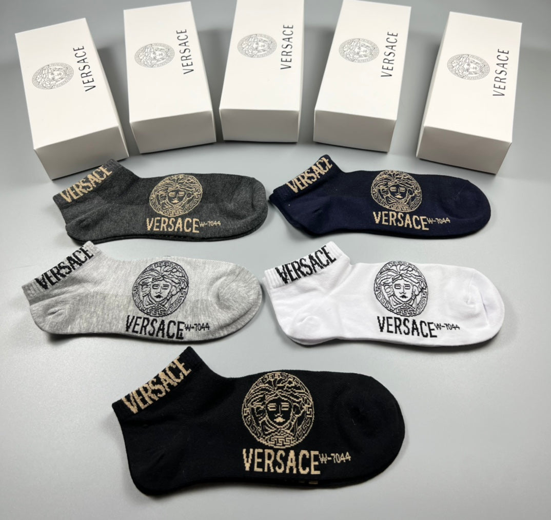Versace Neutral Large Face Ankle Mix Ankle Socks, image 2