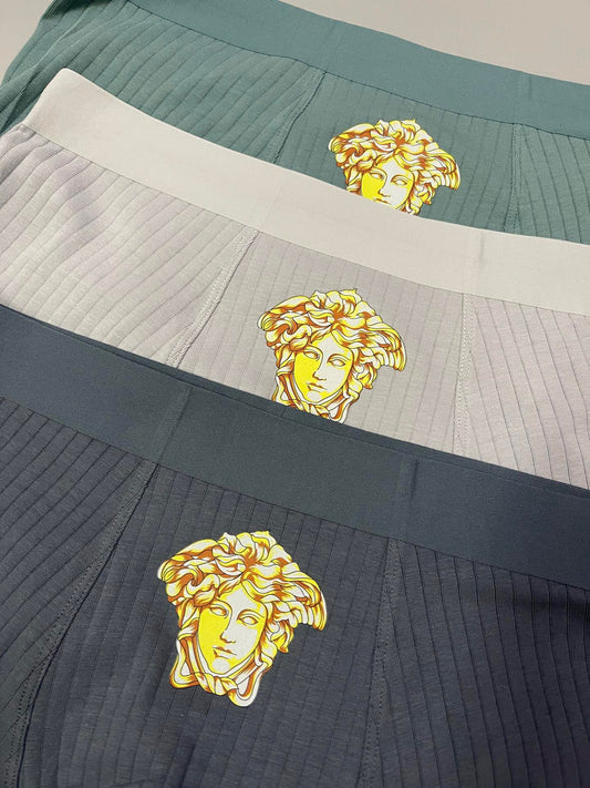 Versace Close Folded Gold Face Waist Boxer Briefs, image 1