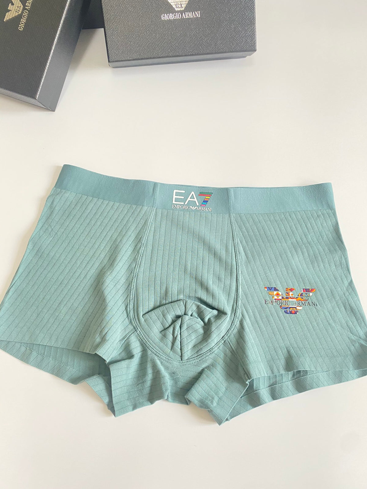Emporio Armani White Mint Grey Small Wing Boxer Briefs, image 6
