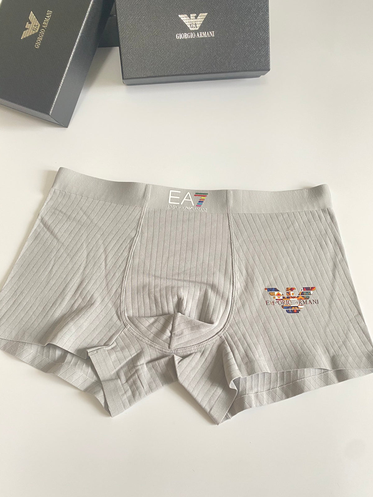 Emporio Armani White Mint Grey Small Wing Boxer Briefs, image 8
