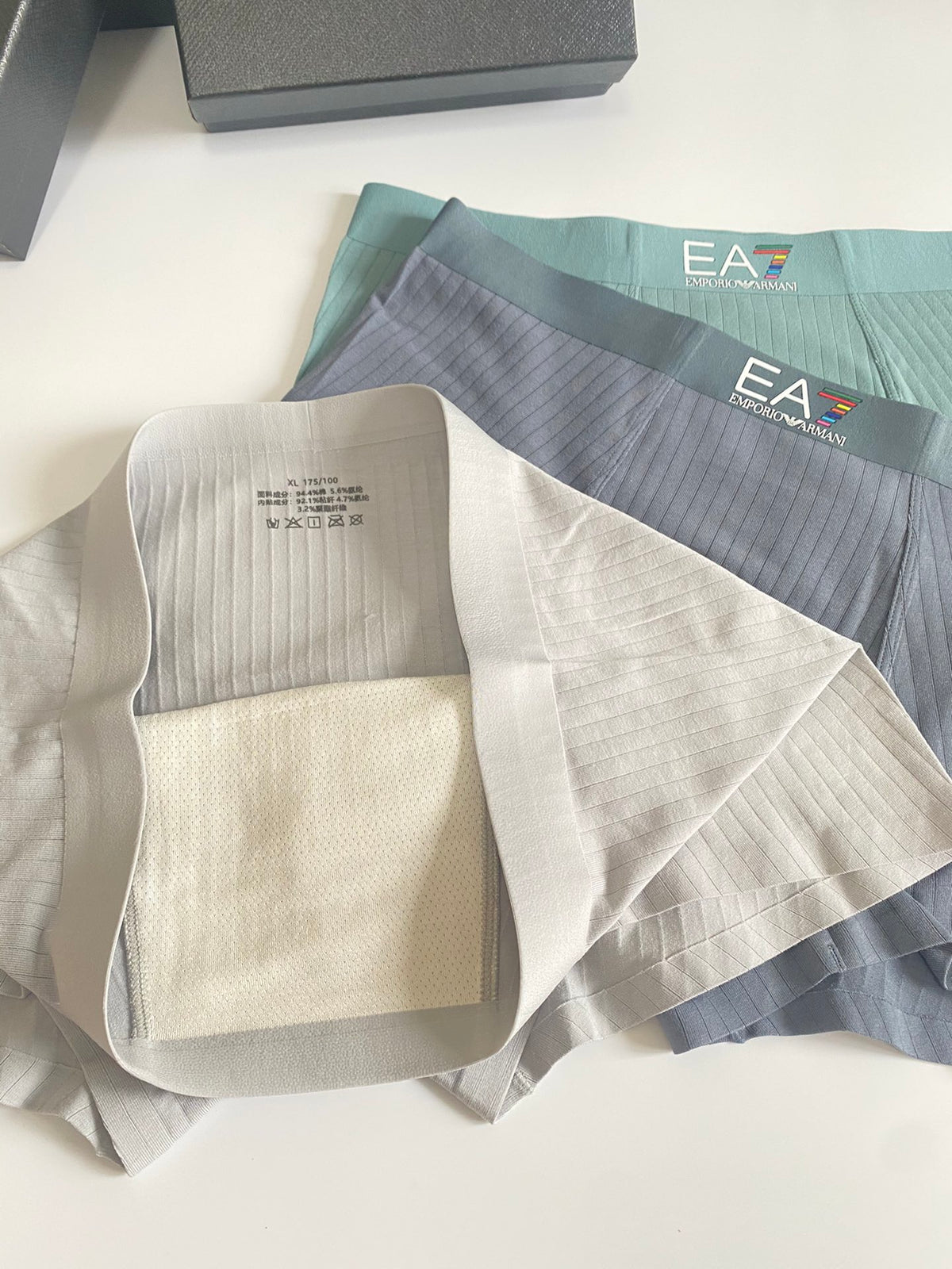 Emporio Armani White Mint Grey Small Wing Boxer Briefs, image 9
