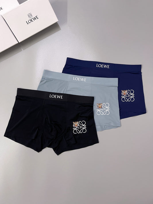 Loewe Black Blue Grey White Anagram Boxer Briefs, image 1
