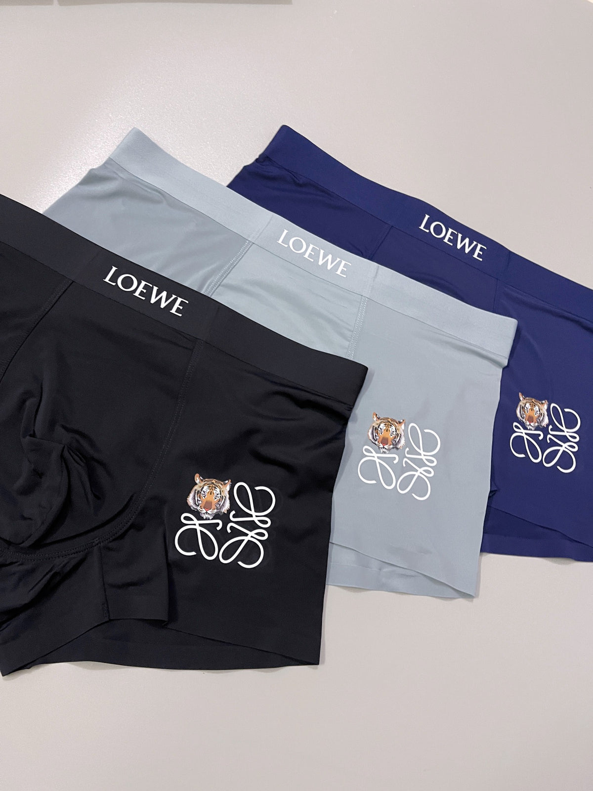 Loewe Black Blue Grey White Anagram Boxer Briefs, image 3