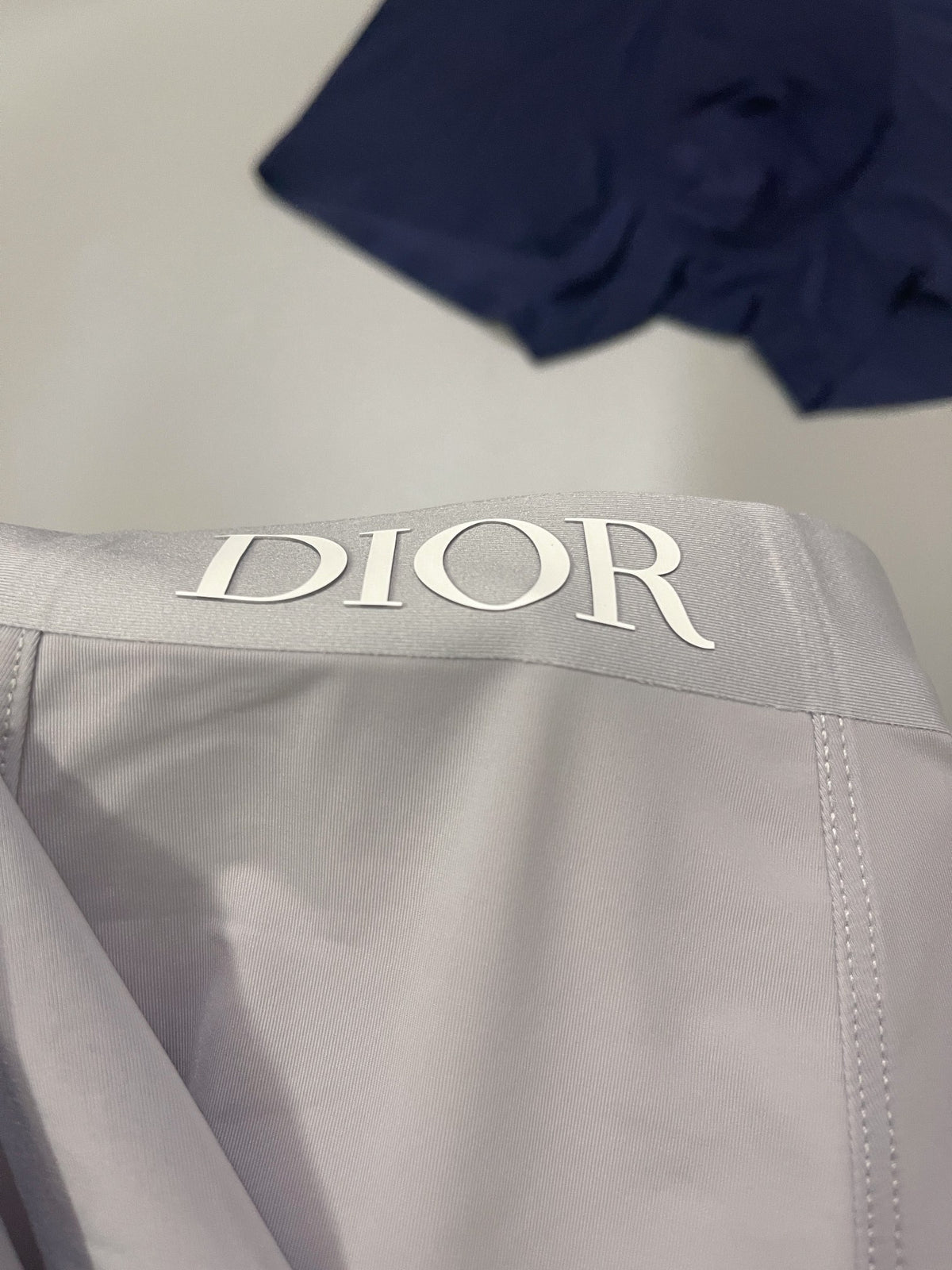 Dior Grey Navy Black Small Waist Wordmark Boxer Briefs, image 7