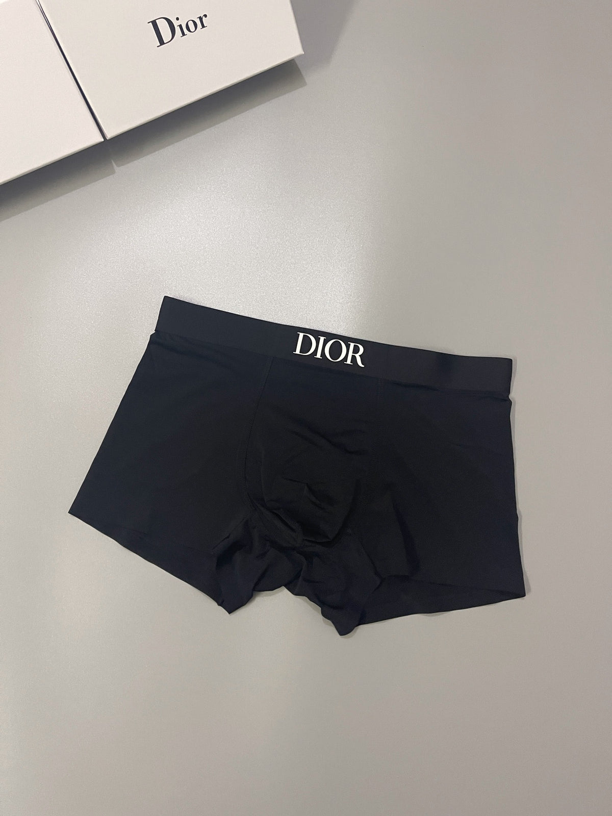 Dior Grey Navy Black Small Waist Wordmark Boxer Briefs, image 8