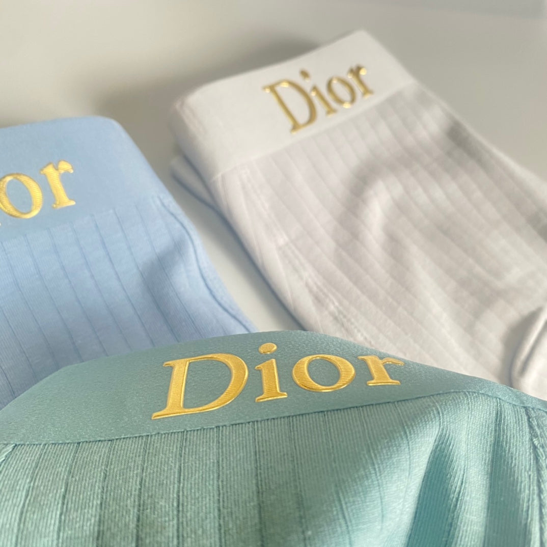 Dior Light Blue Cream Broad Letter Waist Boxer Briefs, image 6
