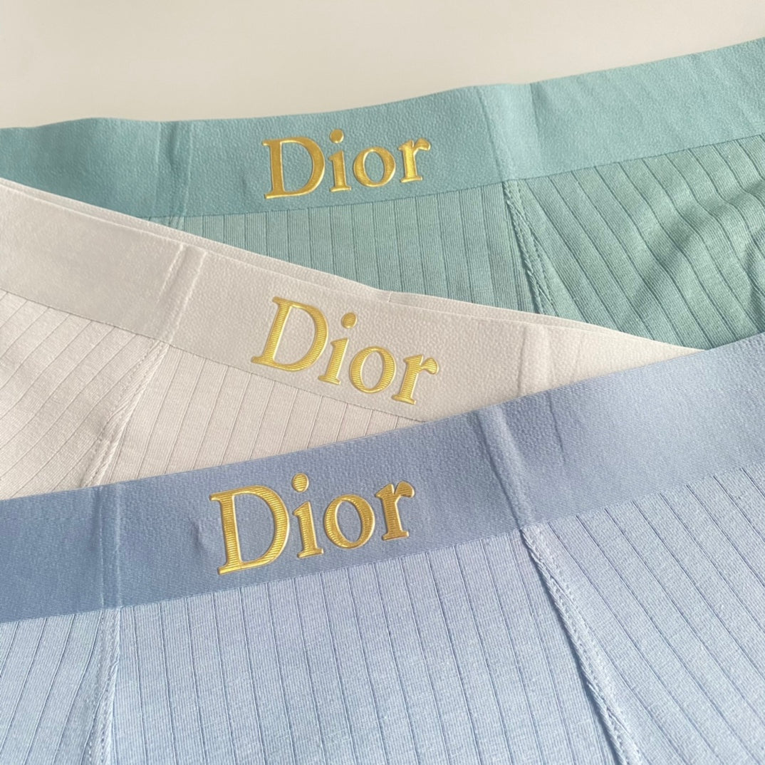 Dior Light Blue Cream Broad Letter Waist Boxer Briefs, image 2