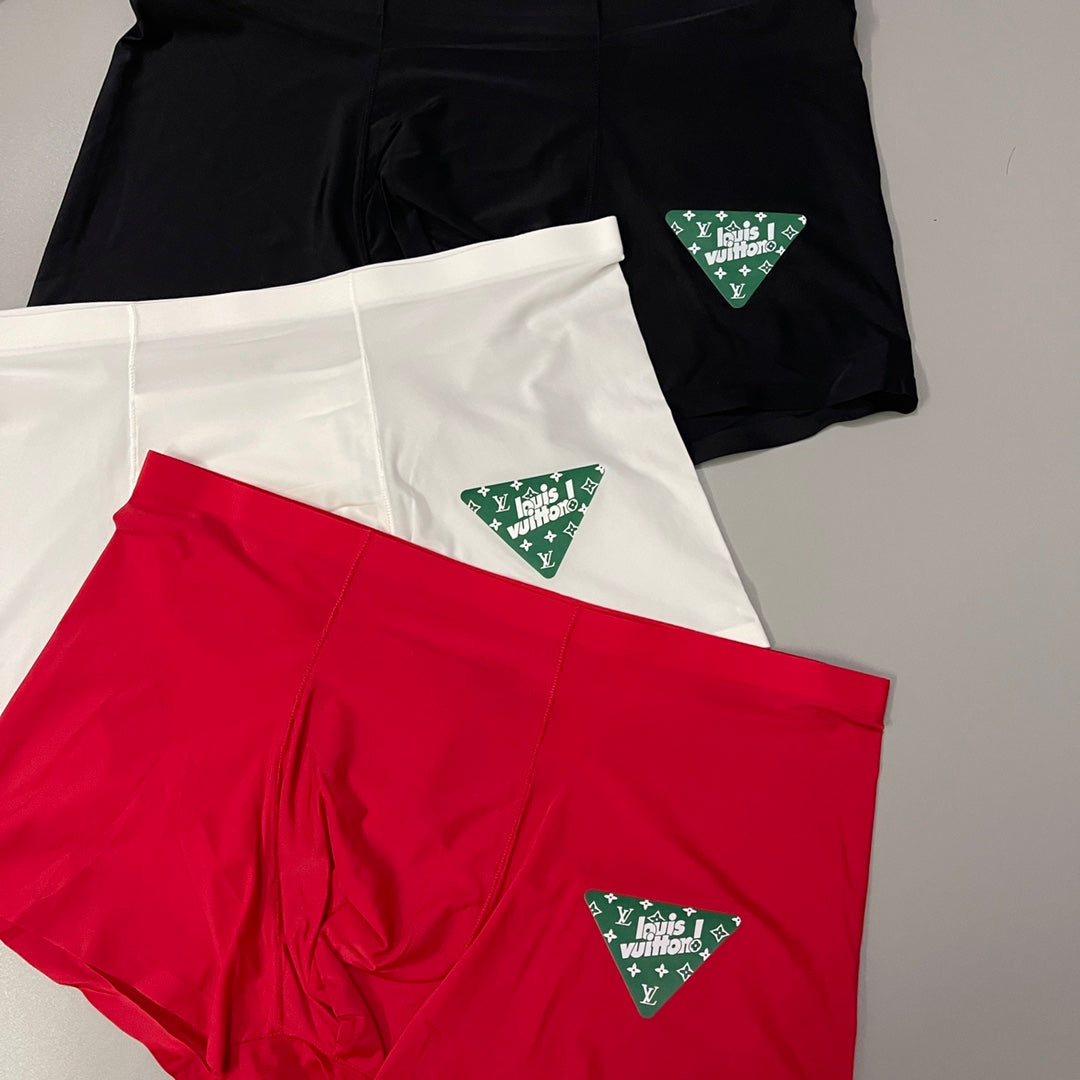 Prada Red White Black Triangle Patch Boxer Briefs, image 3