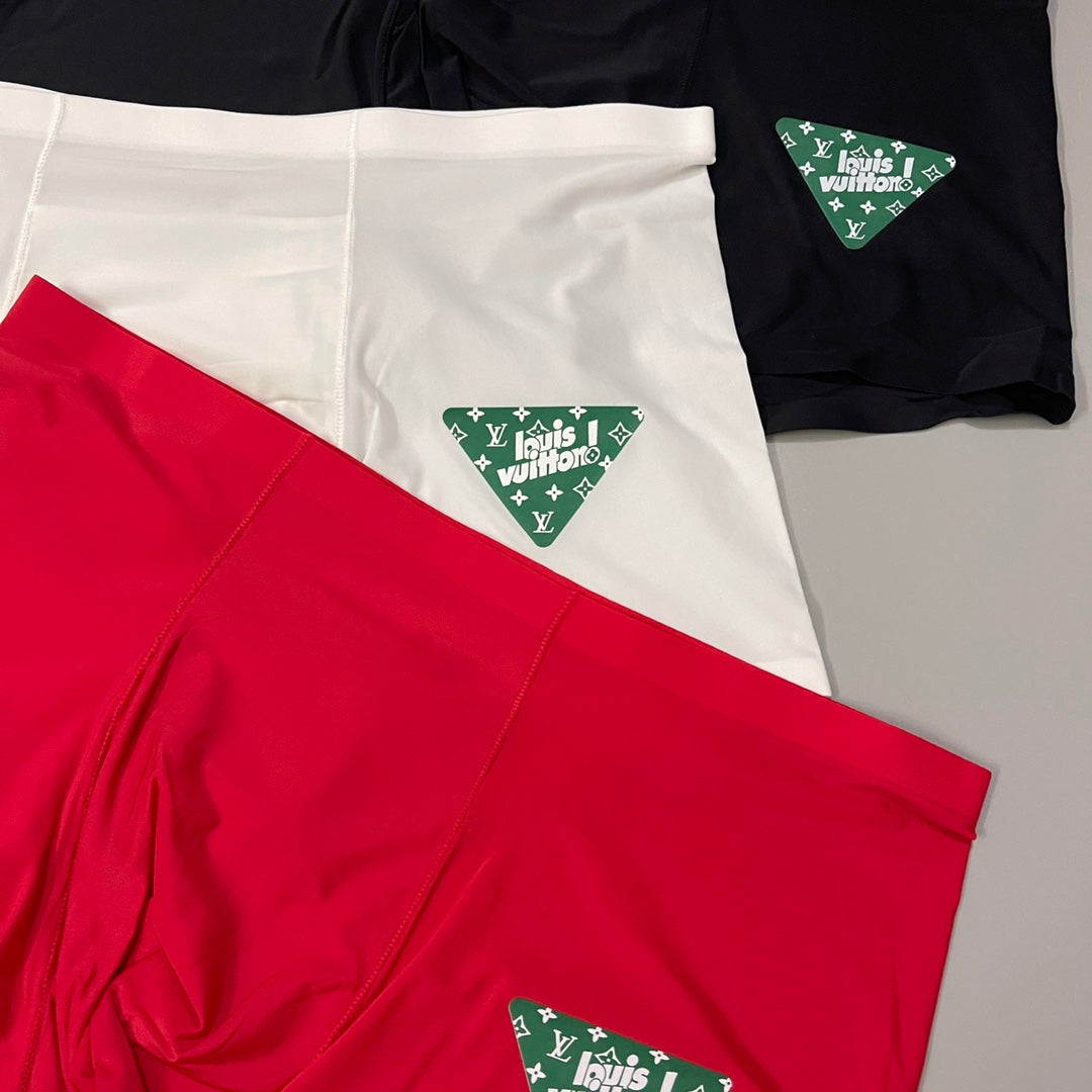 Prada Red White Black Triangle Patch Boxer Briefs, image 4