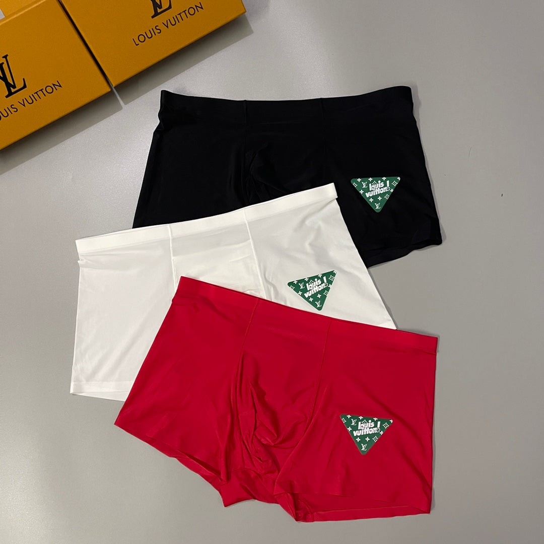Prada Red White Black Triangle Patch Boxer Briefs, image 2