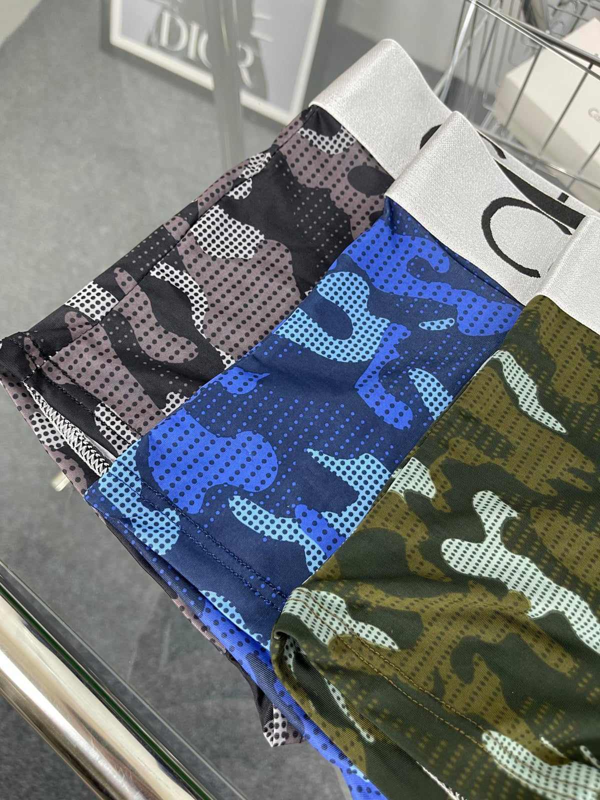 Calvin Klein Green Blue Grey Camouflage Trio Boxer Briefs, image 8