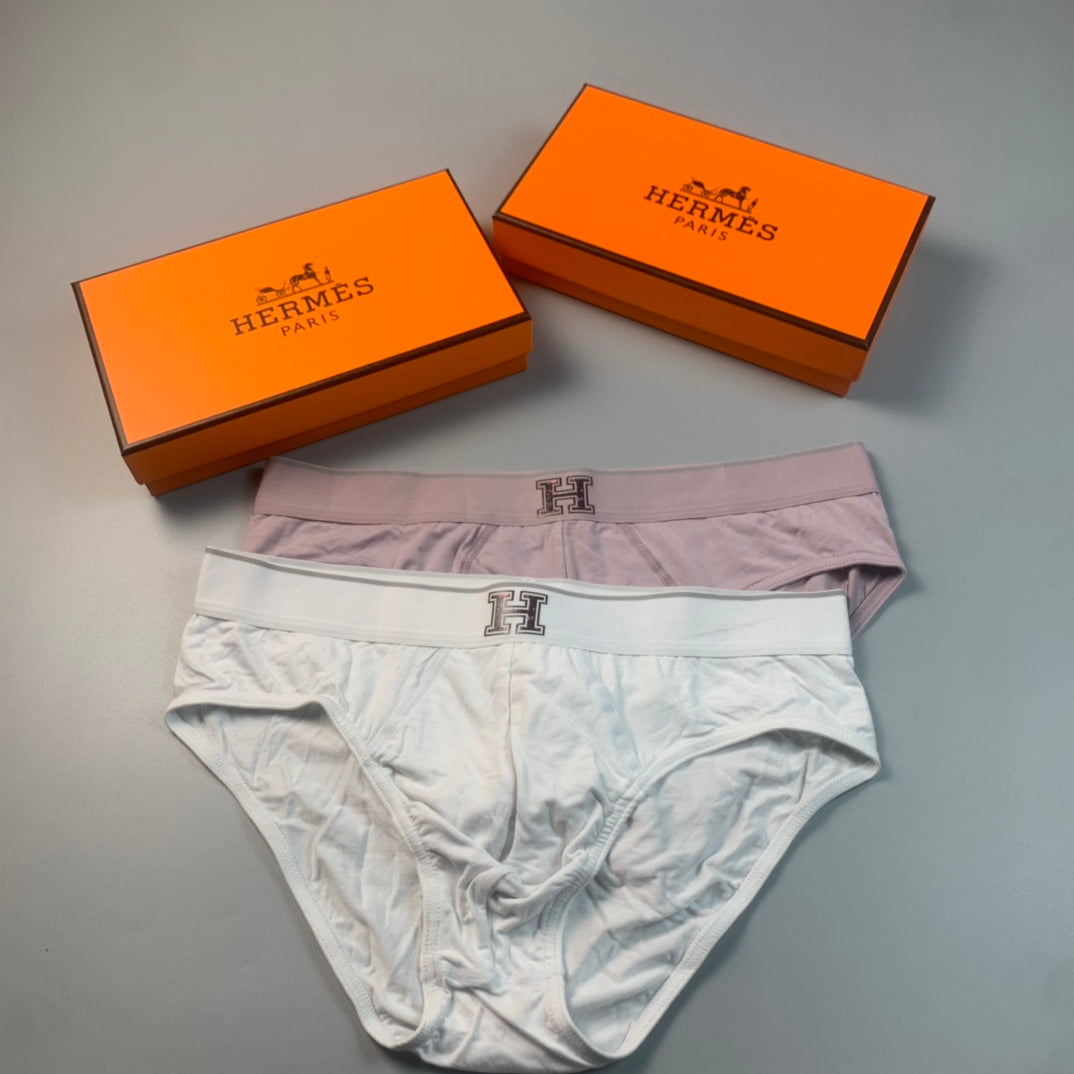 Hermès Grey White Black Small H Waist Men's Briefs, image 1
