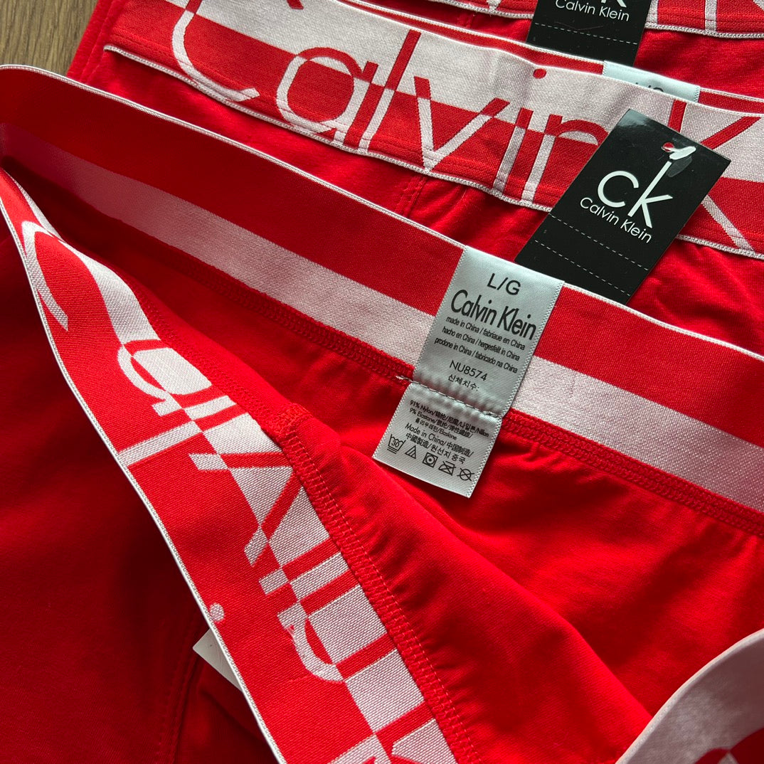 Calvin Klein Red Black Diagonal Box Display Boxer Briefs, image 8