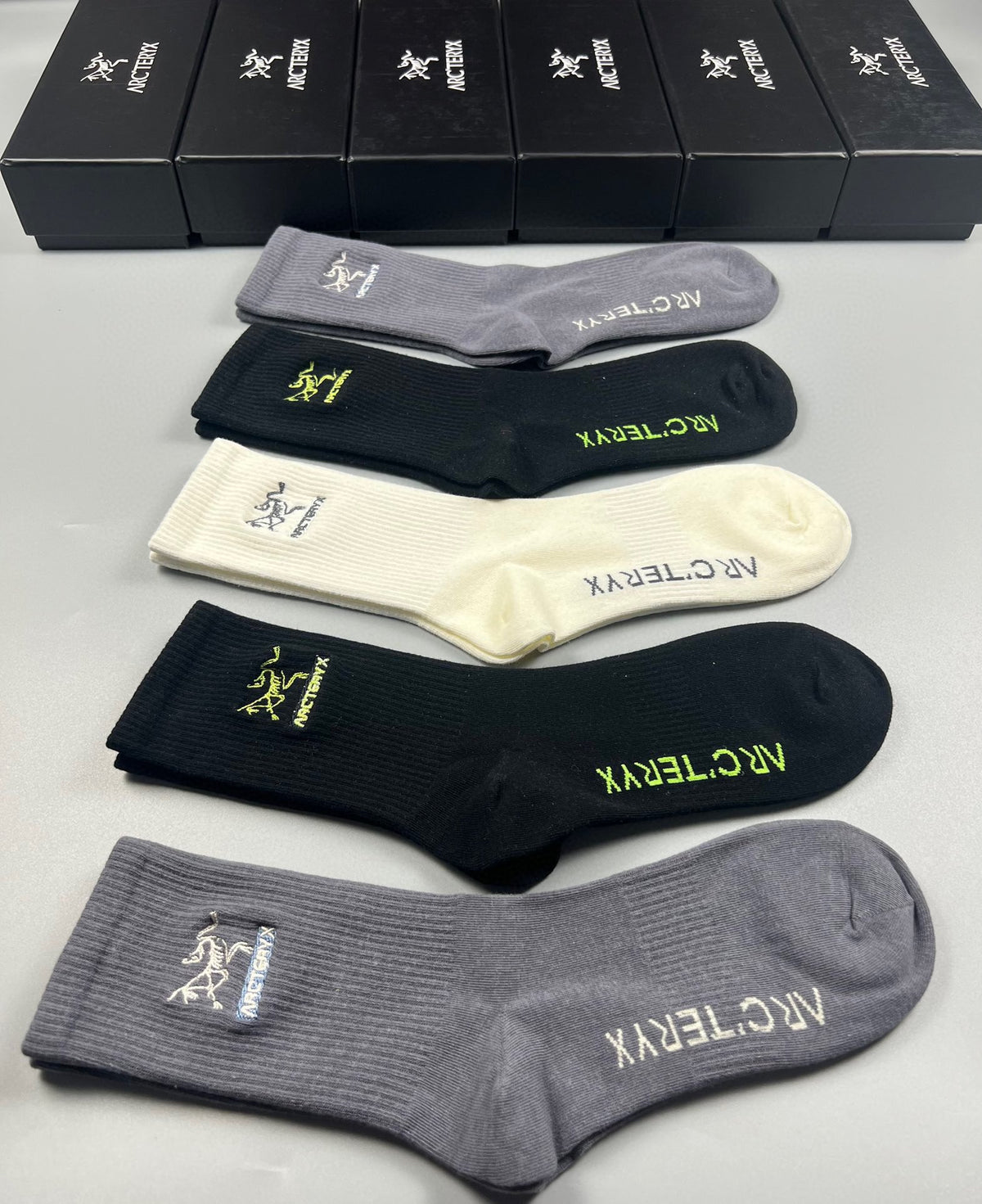 Arc'teryx Neutral Small Coloured Bird Crew Socks, image 7