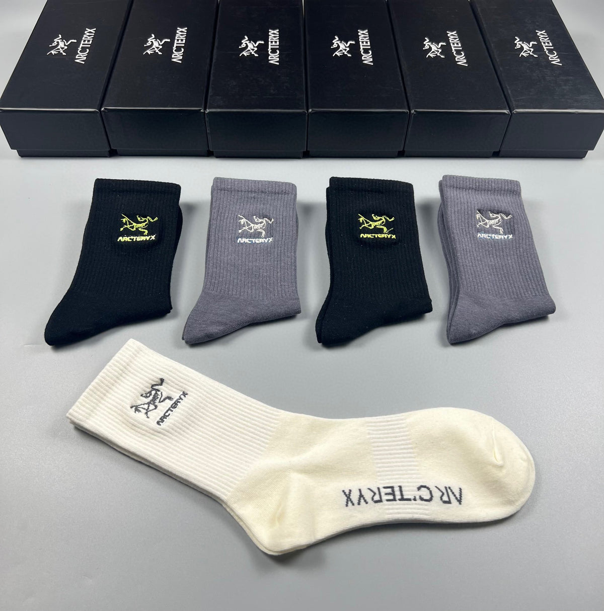 Arc'teryx Neutral Small Coloured Bird Crew Socks, image 6