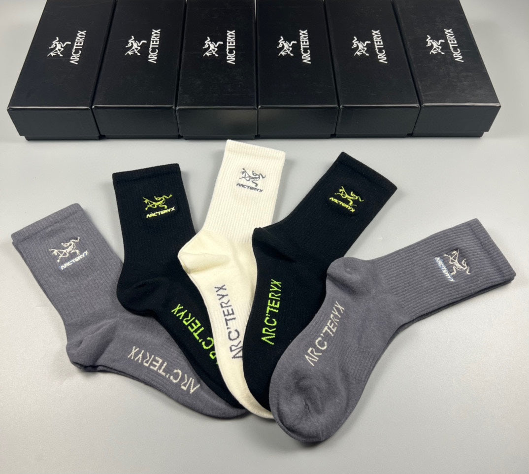 Arc'teryx Neutral Small Coloured Bird Crew Socks, image 4