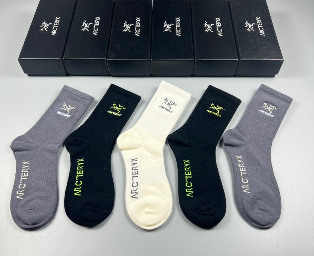 Arc'teryx Neutral Small Coloured Bird Crew Socks, image 2
