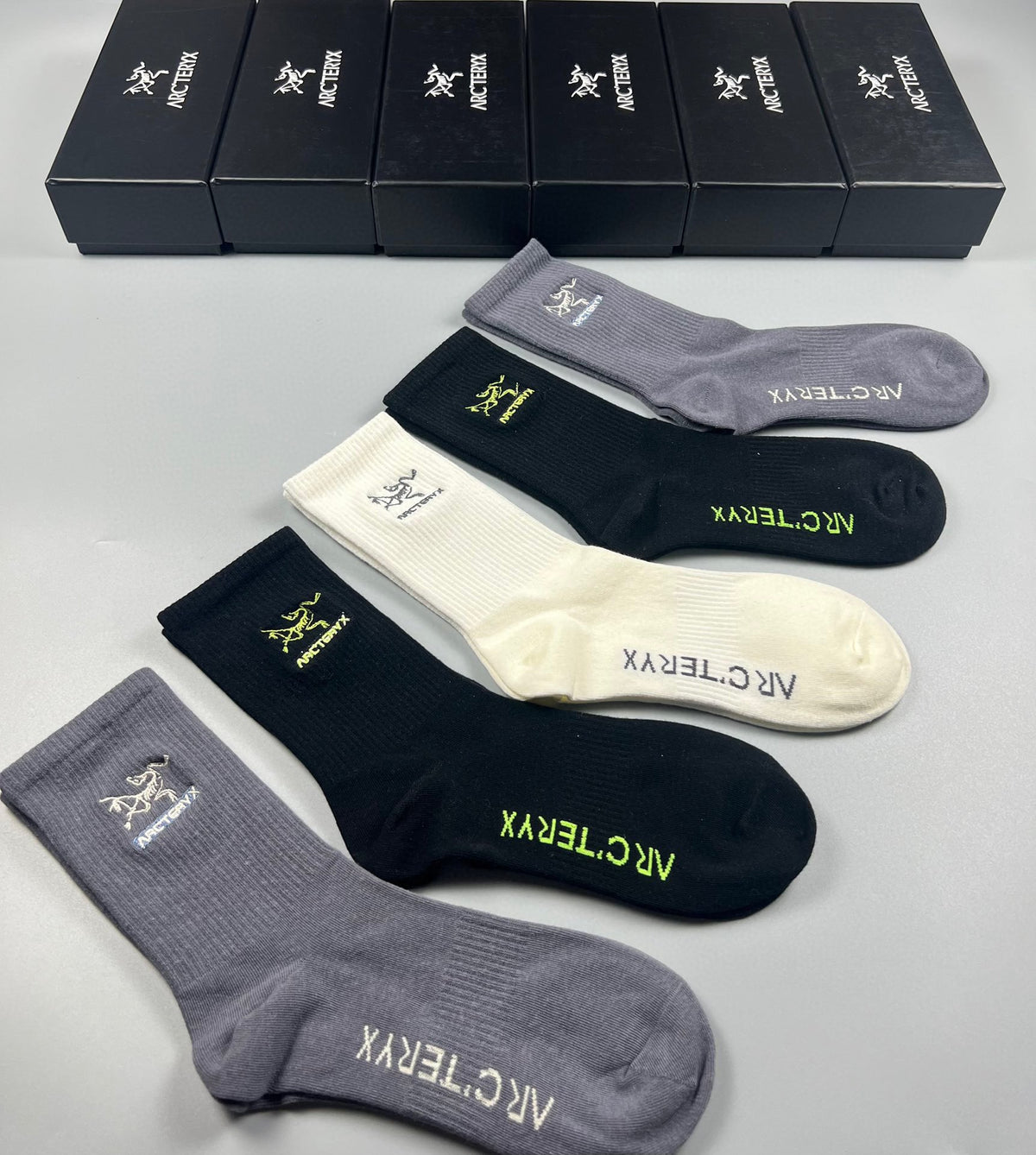 Arc'teryx Neutral Small Coloured Bird Crew Socks, image 5