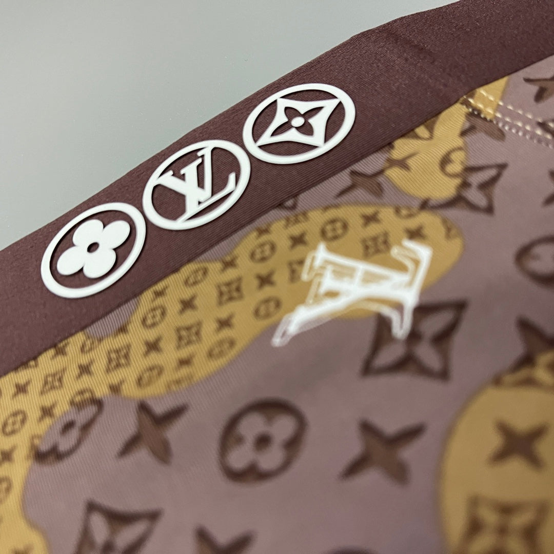 Louis Vuitton Brown Blue Dense Monogram Mix Boxer Briefs, image 8