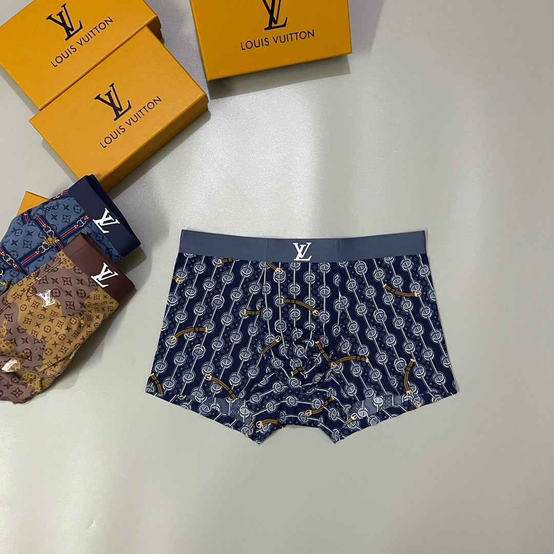 Louis Vuitton Blue Brown Mixed Dense Monogram Boxer Briefs, image 6