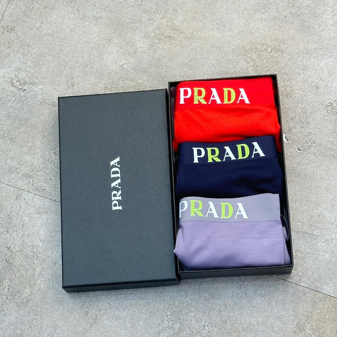 Prada Purple Navy Bright Red Waist Boxer Briefs, image 9