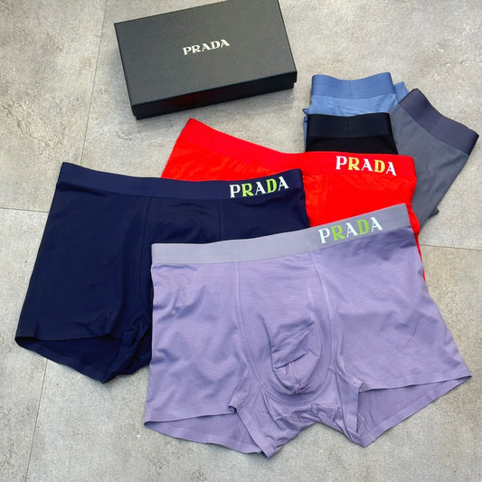Prada Purple Navy Bright Red Waist Boxer Briefs, image 1