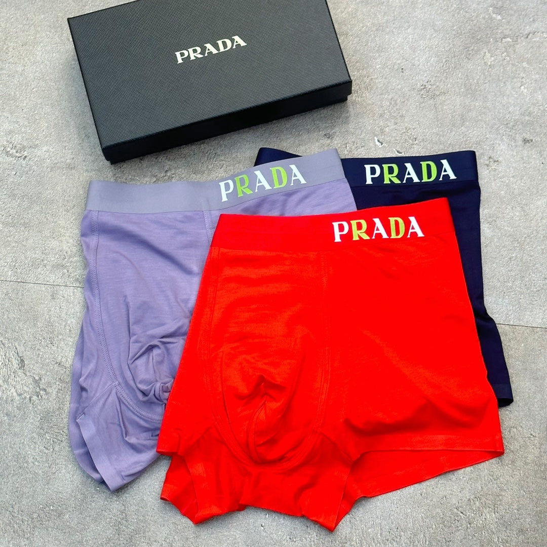 Prada Purple Navy Bright Red Waist Boxer Briefs, image 5