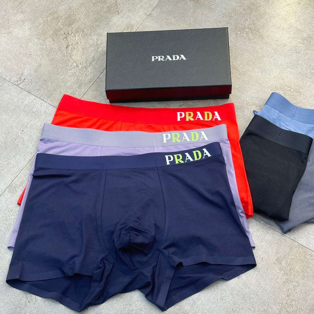 Prada Purple Navy Bright Red Waist Boxer Briefs, image 3