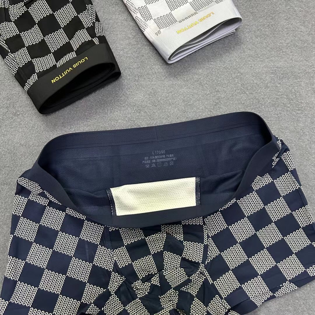 Louis Vuitton Dark Grey White Checkerboard Trio Boxer Briefs, image 17