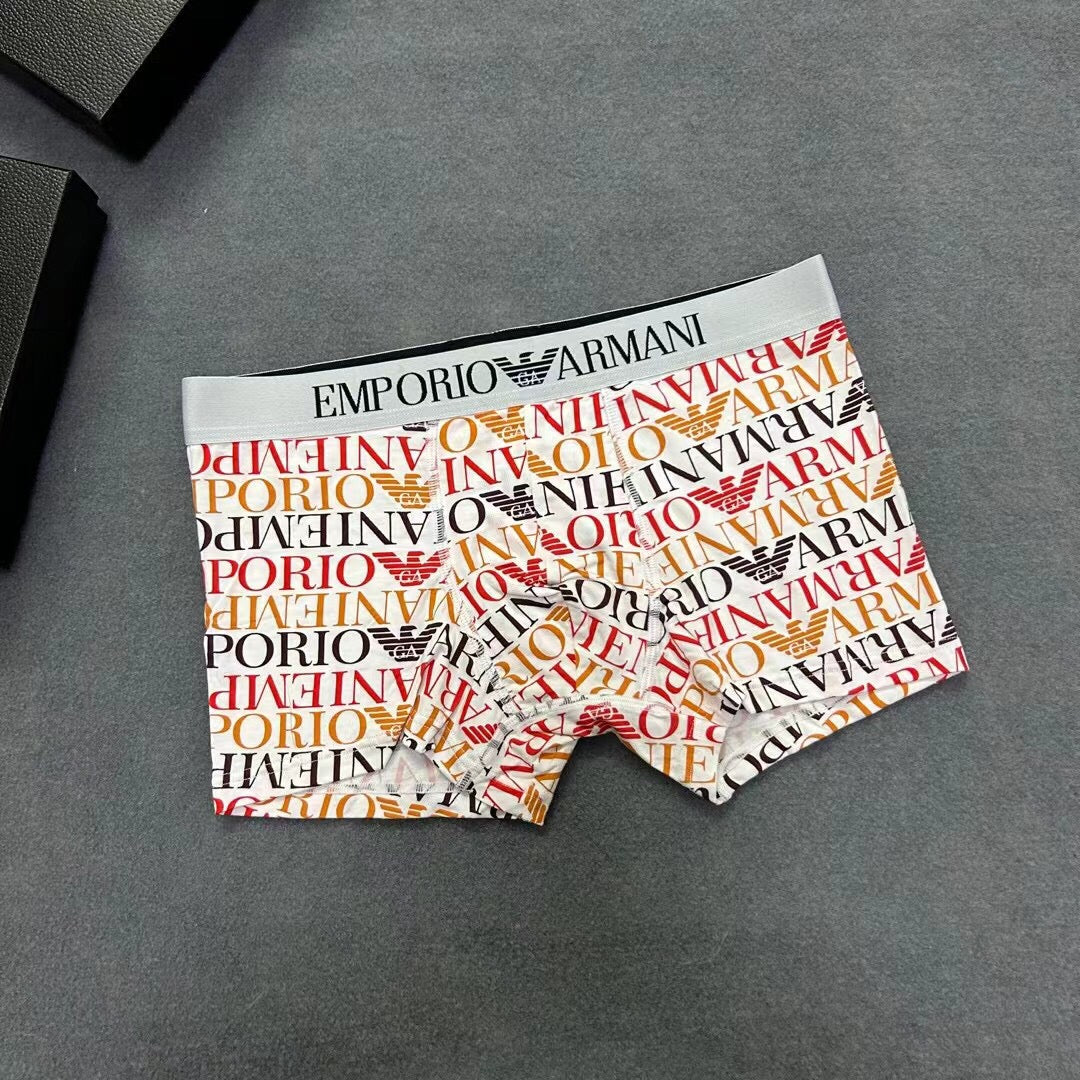 Emporio Armani Allover Multicolour Letter Print Boxer Briefs, image 7