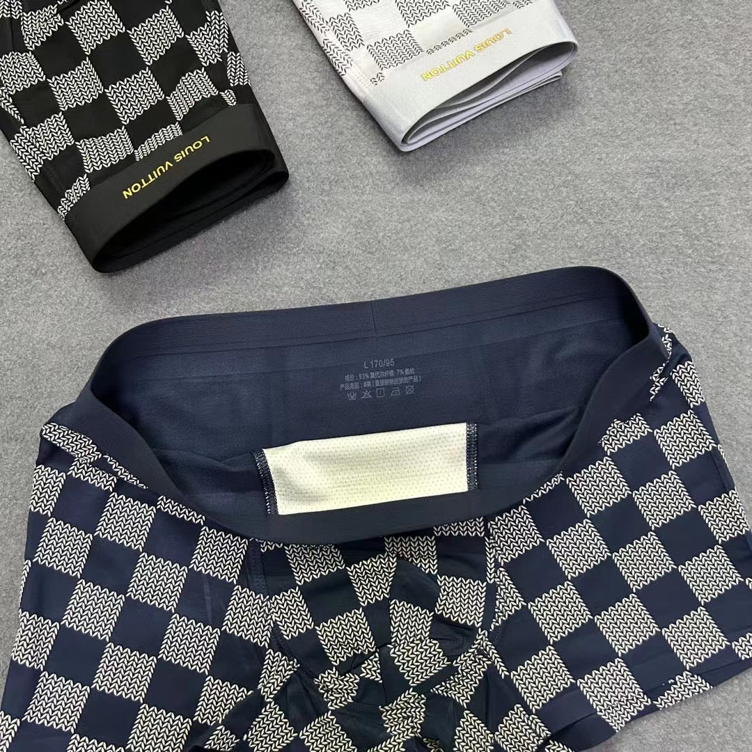 Louis Vuitton Dark Grey White Checkerboard Trio Boxer Briefs, image 8