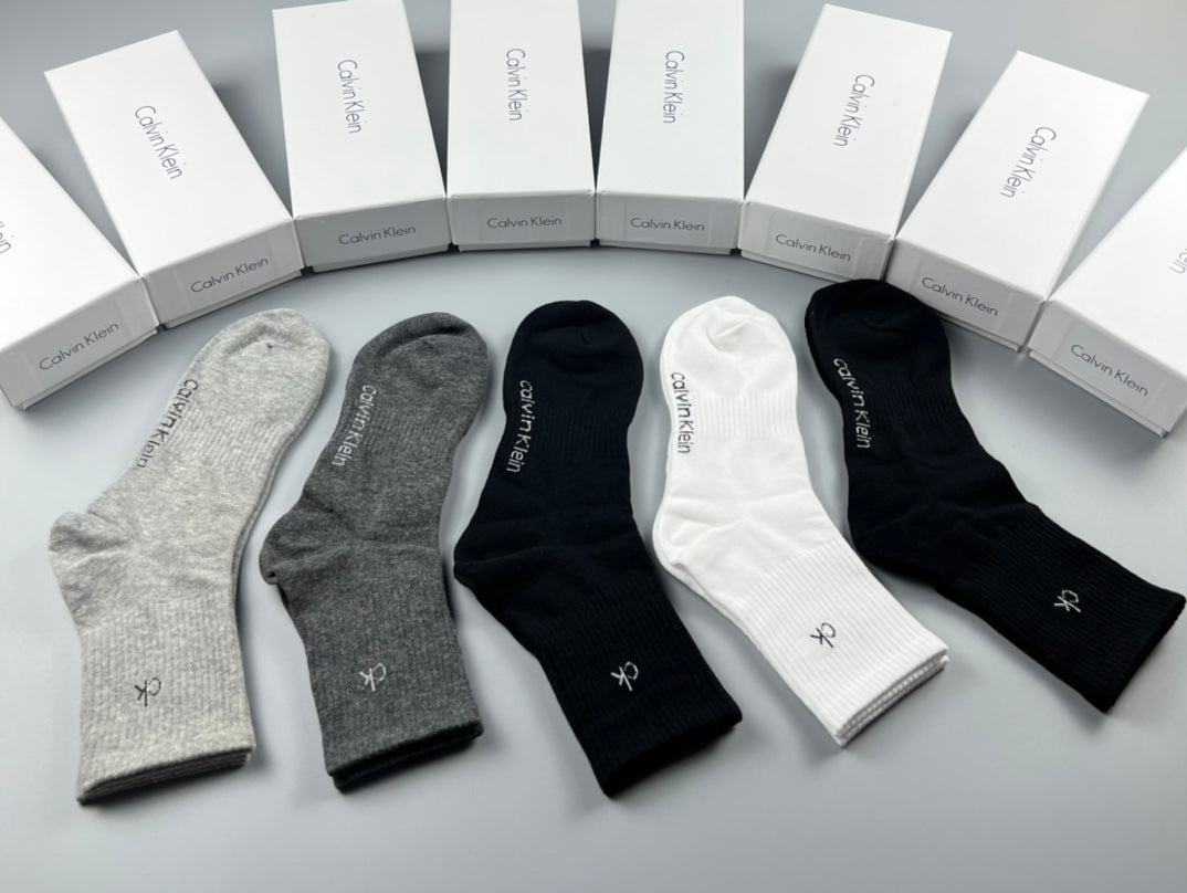 Calvin Klein Neutral Shades Plain Tall Cuffs Crew Socks, image 7